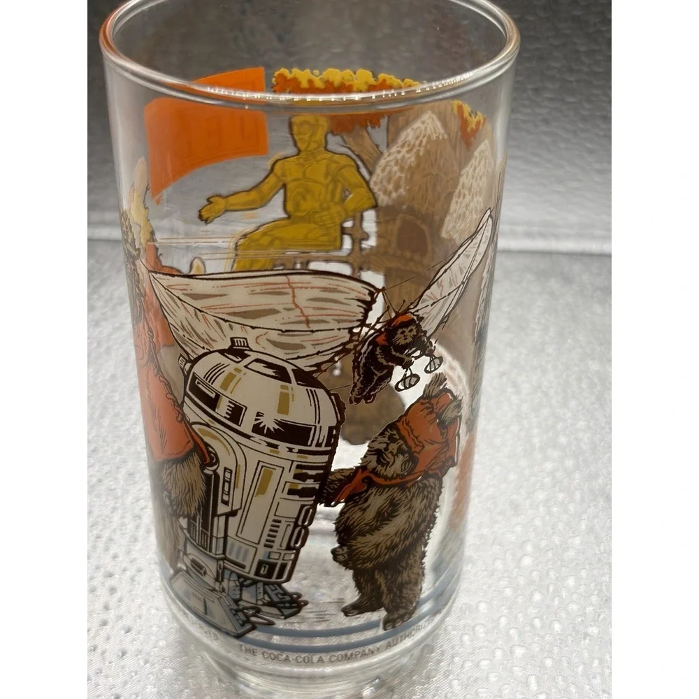 Star Wars Return of the Jedi 1983 Vintage Burger King Drinking Glass C3PO Ewoks